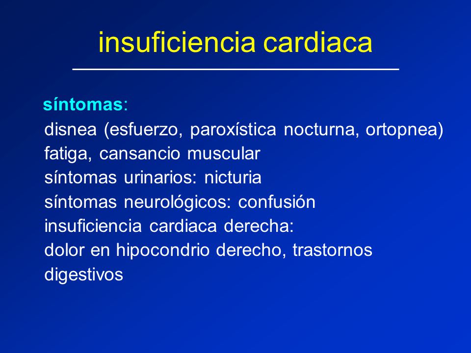insuficiencia cardíaca nocturna